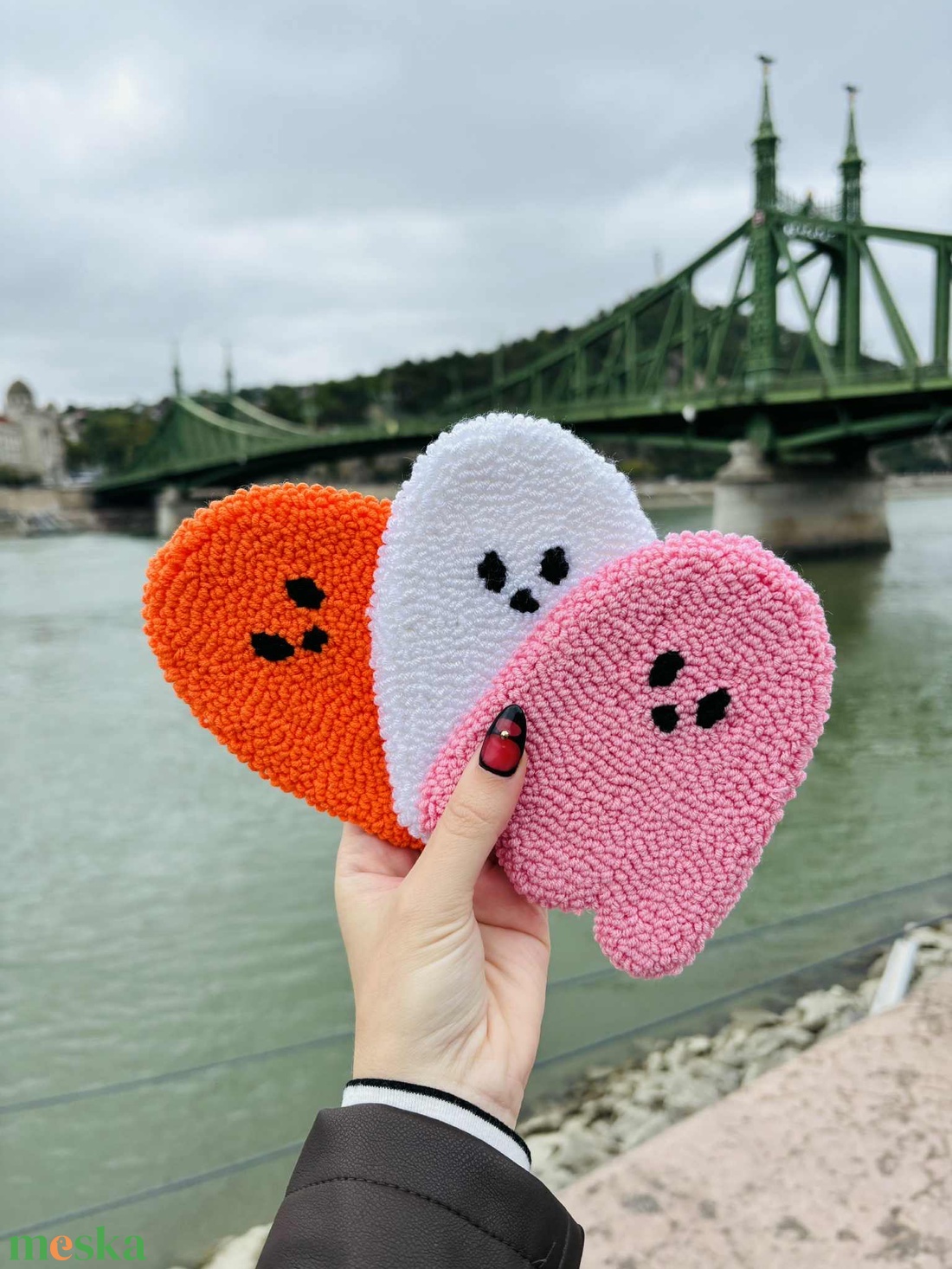 Halloween szellem poháralátét - otthon & életmód - konyhafelszerelés, tálalás - tálalás - tányér- és poháralátét - Meska.hu