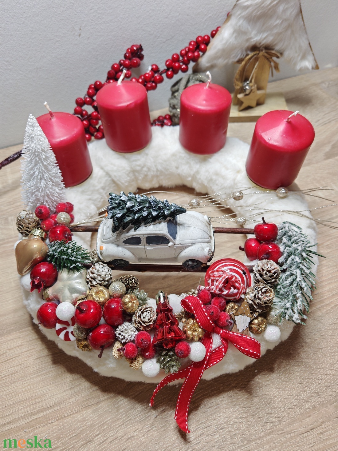 Adventi koszorú - karácsony - adventi díszek - adventi koszorú - Meska.hu