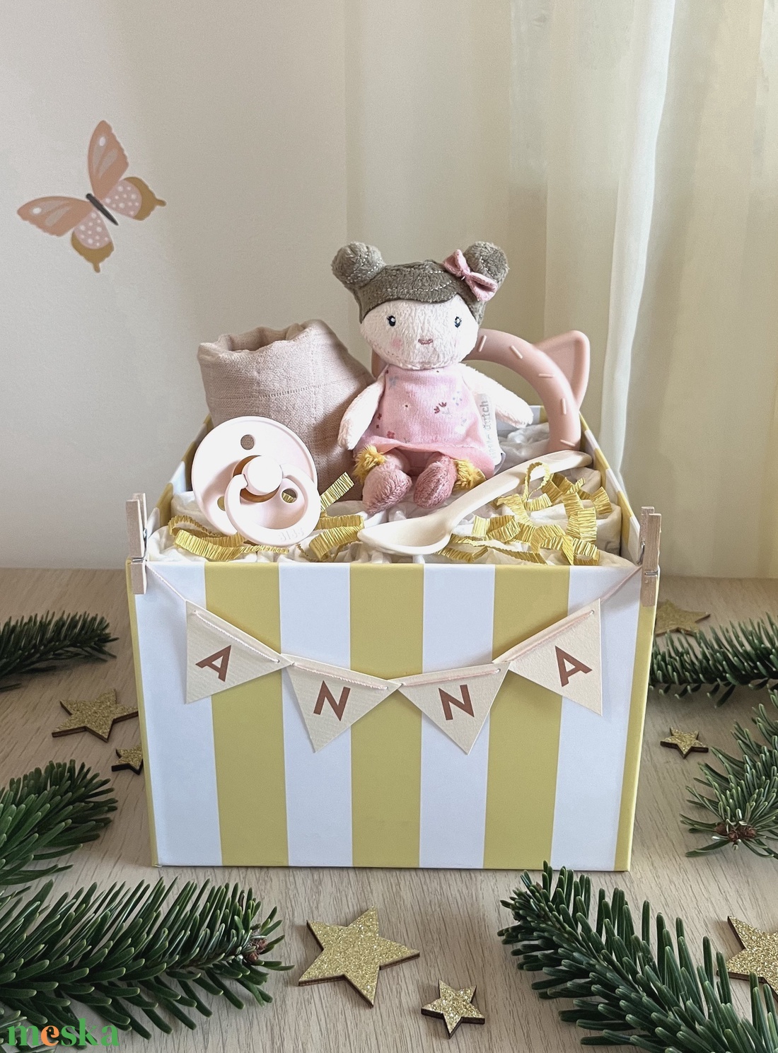 ANNA pelenkabox - játék & sport - babalátogató ajándékcsomag - Meska.hu