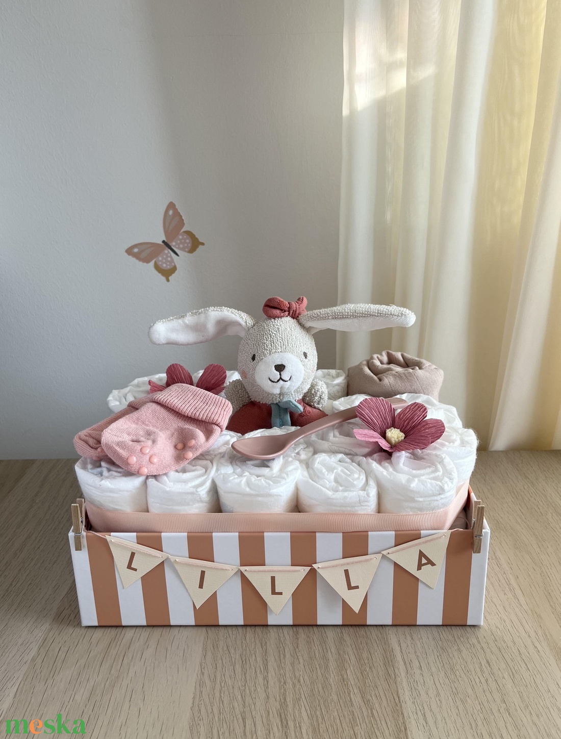 LILLA pelenkabox - baba - mama - babalátogató ajándékcsomag - Meska.hu