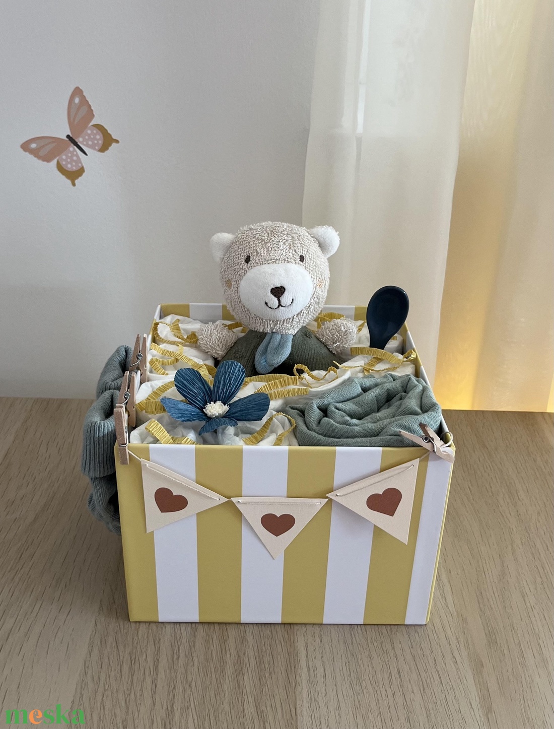 Macis pelenkabox - baba - mama - babalátogató ajándékcsomag - Meska.hu