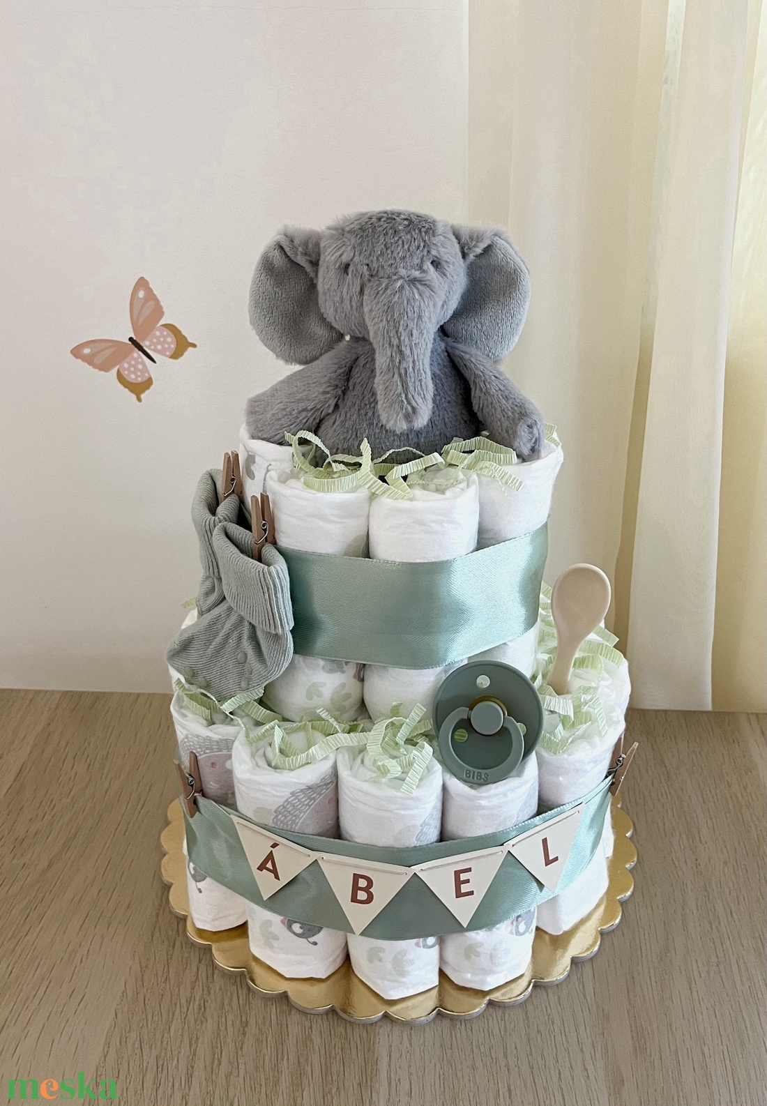 ÁBEL pelenkatorta - baba - mama - pelenkázó, babafürdető kellékek - pelenkatorta - Meska.hu