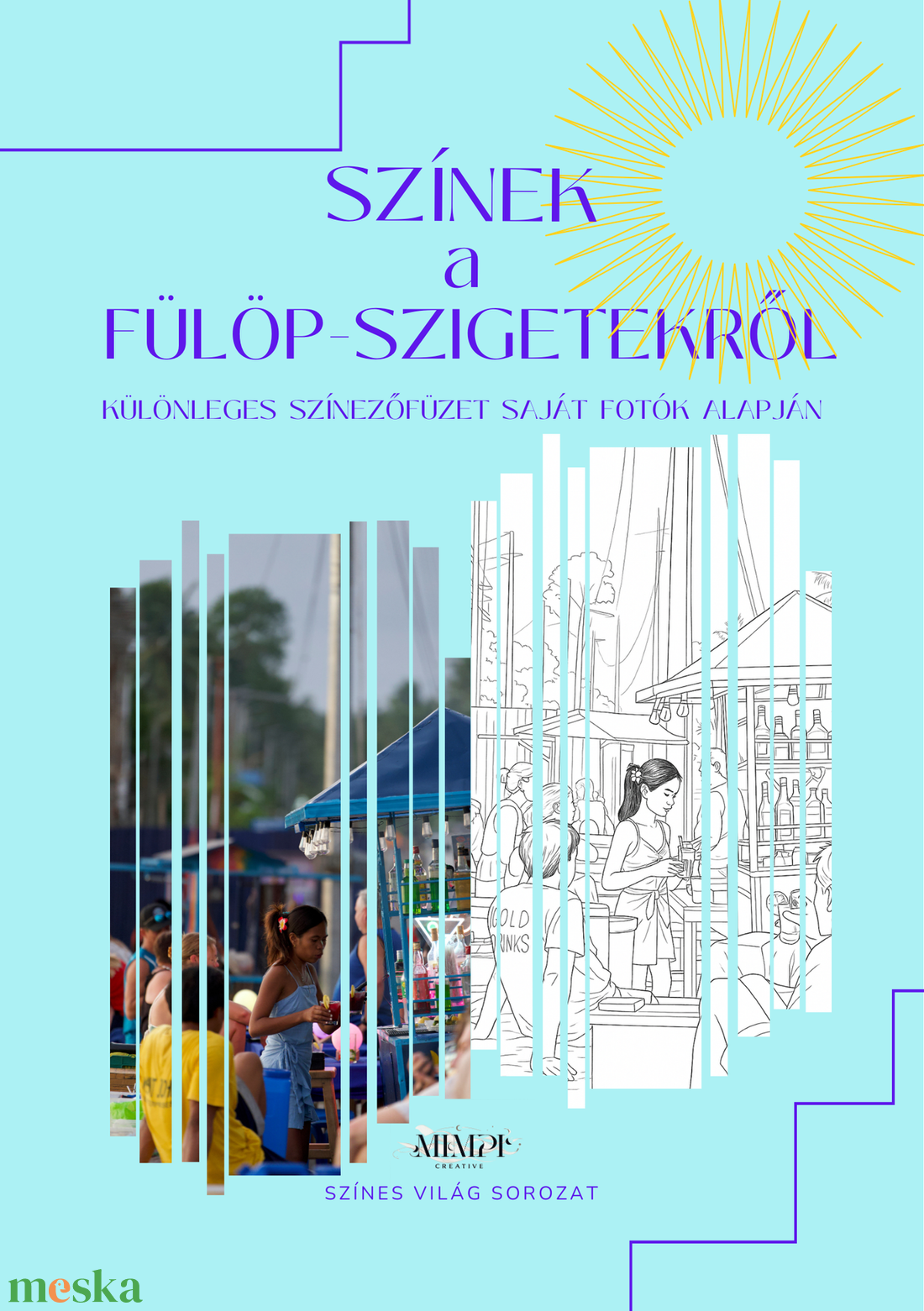 Fülöp-szigetek színezőfüzet, 14db kontúrrajz saját fotó alapján - művészet - grafika & illusztráció - digitális - Meska.hu