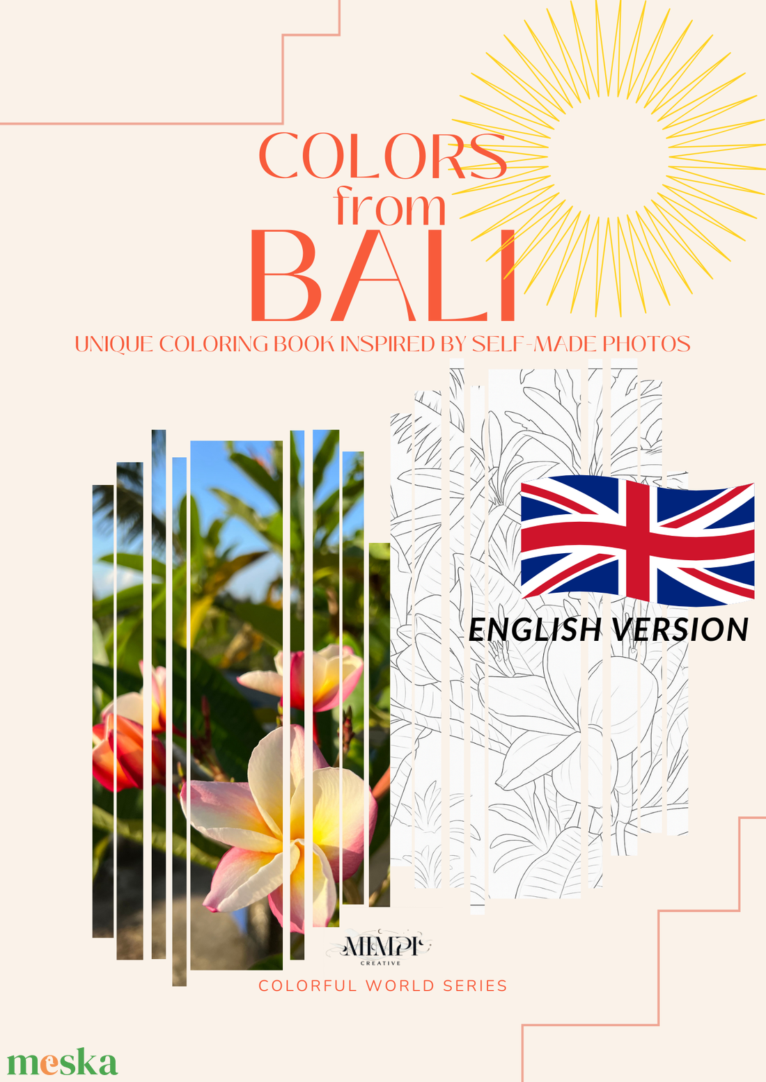 Bali coloring book, 14 contour drawings based on self-made photos - művészet - grafika & illusztráció - digitális - Meska.hu
