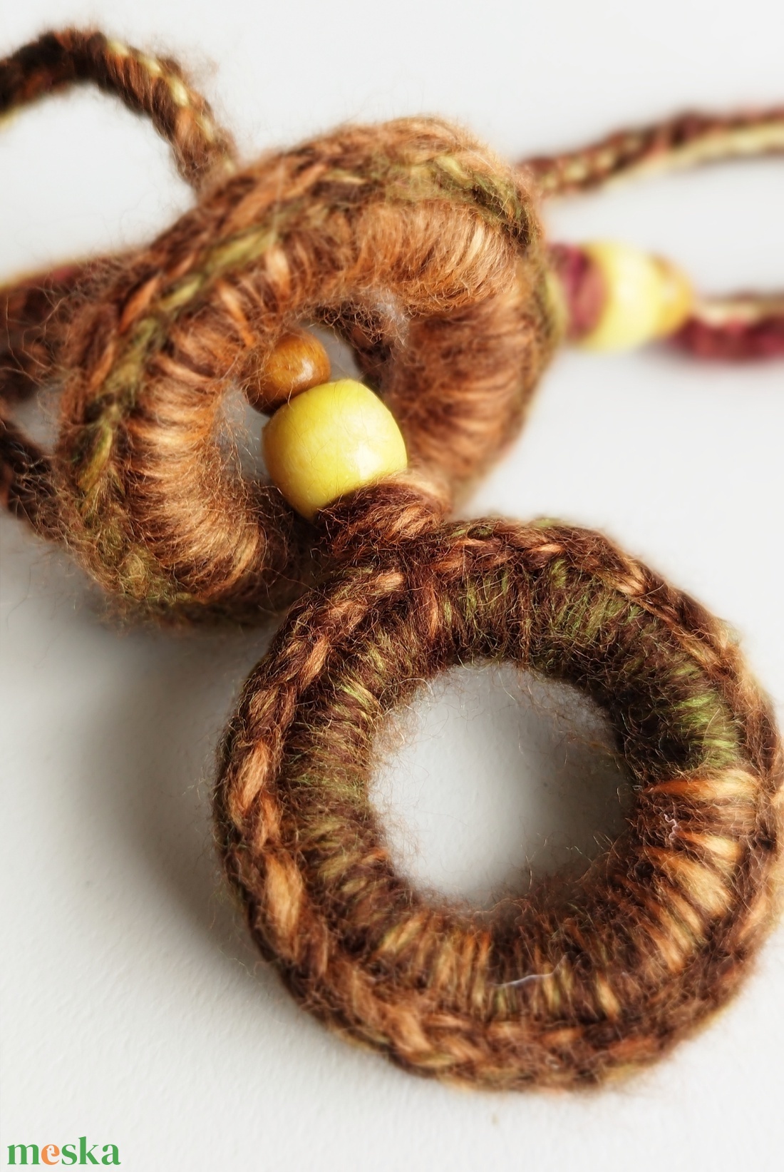 Horgolt nyaklánc  - ékszer - ékszerszett - Meska.hu