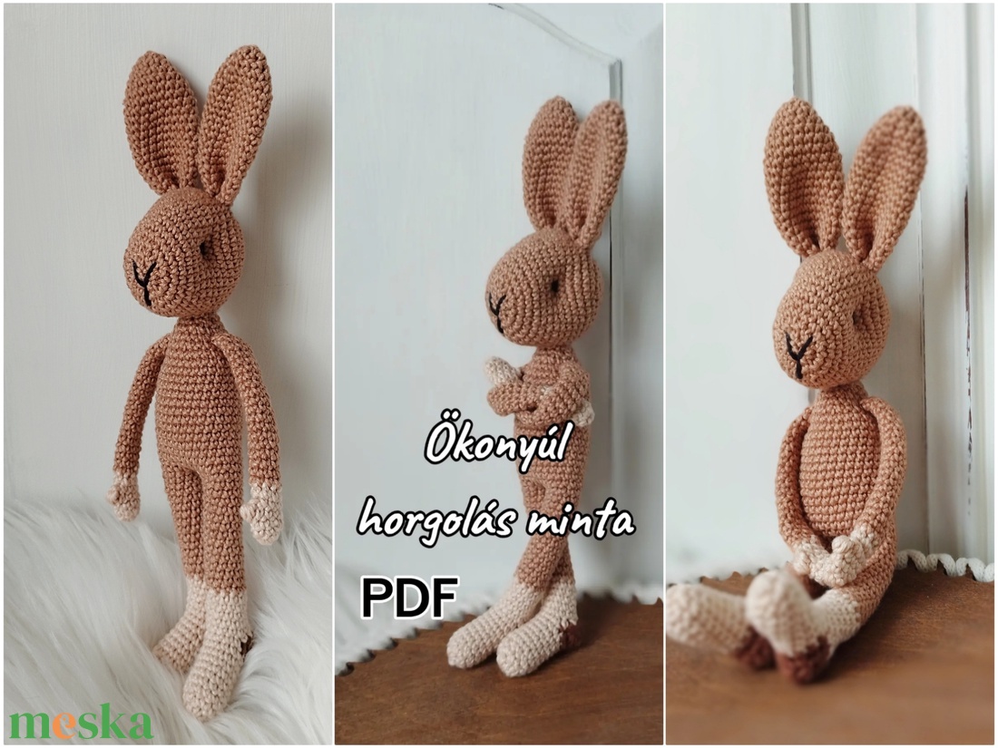 Horgolás minta-ökonyúl - diy (csináld magad) - szabásminta, útmutató - horgolási minta - Meska.hu Horgolás minta-ökonyúl - diy (csináld magad) - szabásminta, útmutató - horgolási minta - Meska.hu