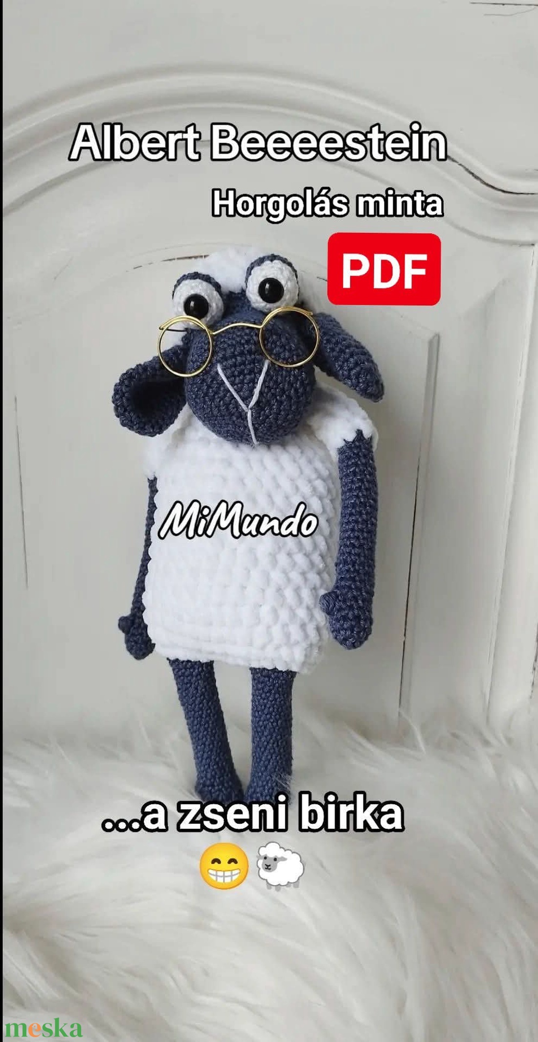 Albert Beeeestein a zseni birka horgolás minta - diy (csináld magad) - szabásminta, útmutató - horgolási minta - Meska.hu Albert Beeeestein a zseni birka horgolás minta - diy (csináld magad) - szabásminta, útmutató - horgolási minta - Meska.hu