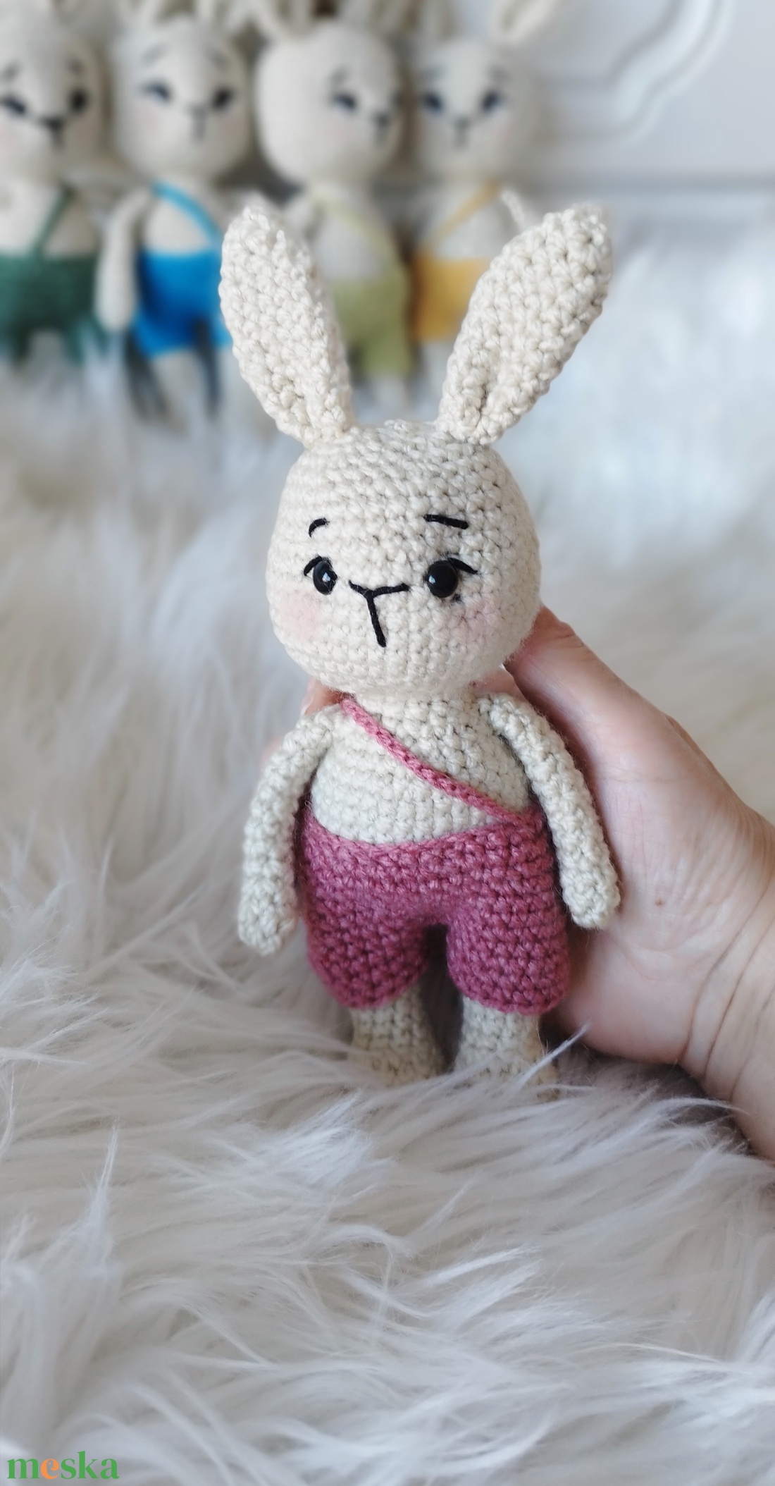 Horgolt nyuszi  - játék & sport - plüssállat & játékfigura - nyuszi - Meska.hu
