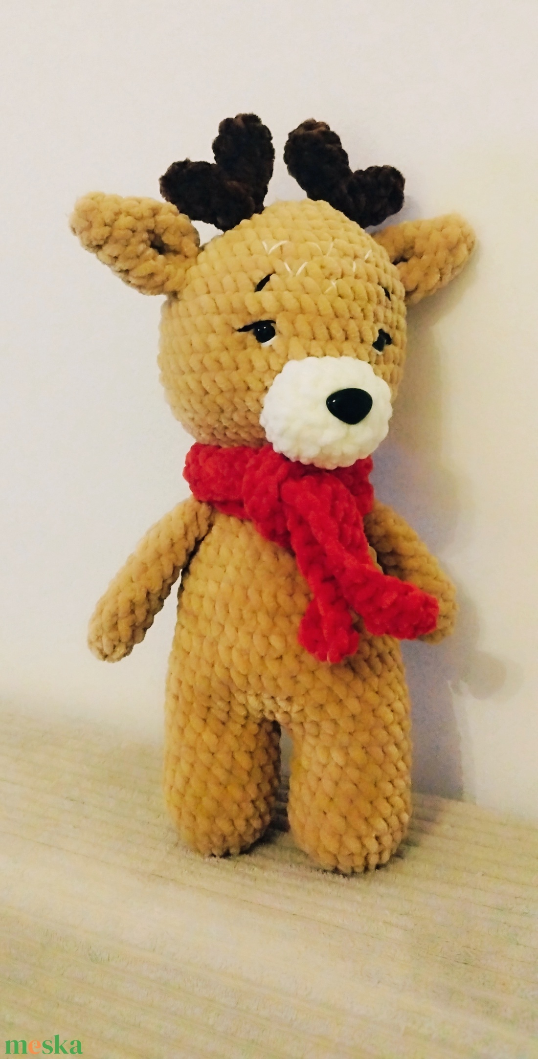 Horgolt rénszarvas  - karácsony - karácsonyi lakásdekoráció - karácsonyi manók, figurák - Meska.hu