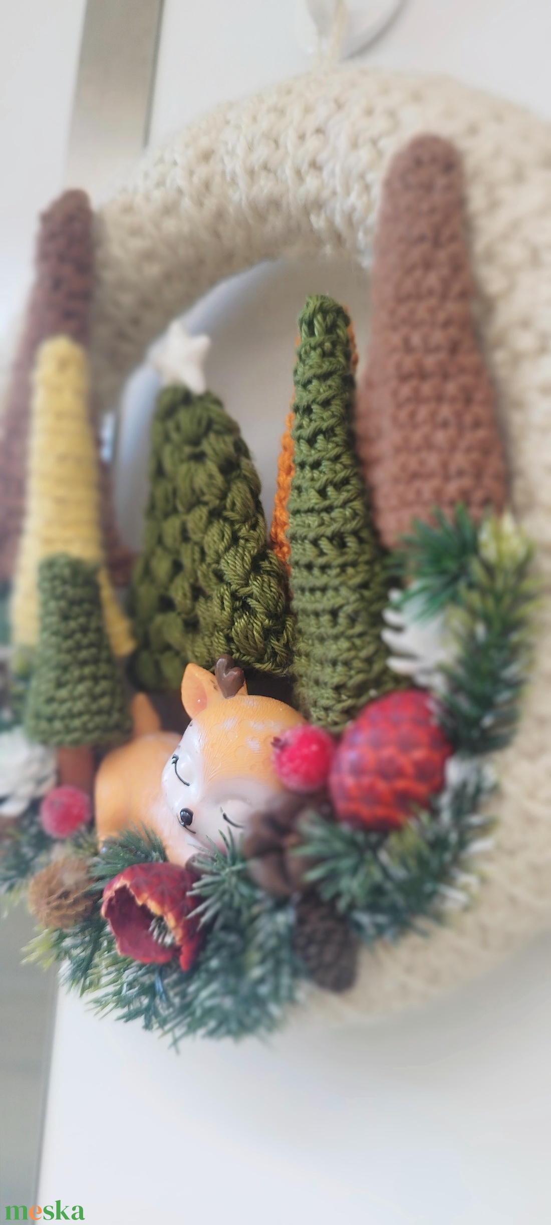 Téli kopogtató - otthon & életmód - dekoráció - ajtó- és ablak dekoráció - ajtódísz & kopogtató - Meska.hu