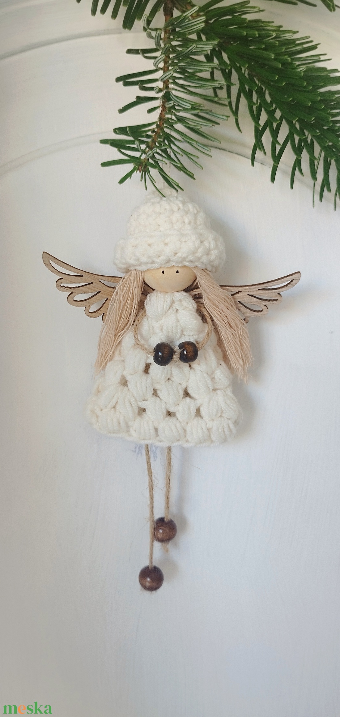 Karácsonyi angyalka -limitált készlet! - karácsony - karácsonyi lakásdekoráció - karácsonyfadíszek - Meska.hu