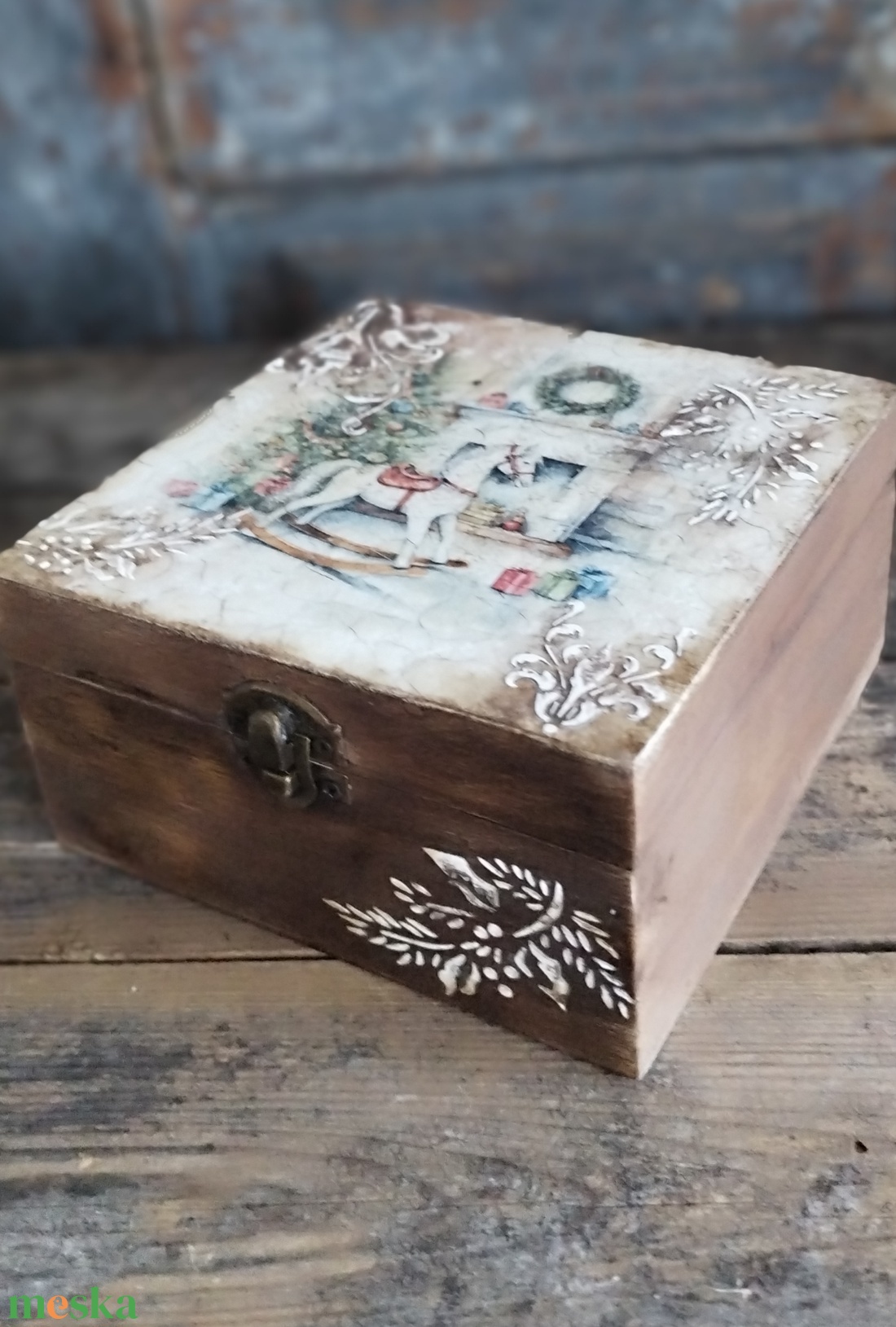 Karácsonyi teás doboz  - otthon & életmód - konyhafelszerelés, tálalás - konyhai tárolás - tea & kávé tárolás - Meska.hu