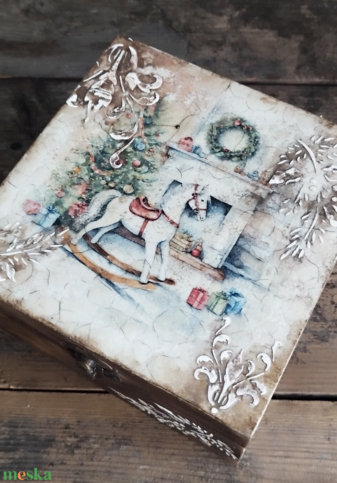 Karácsonyi teás doboz  - otthon & életmód - konyhafelszerelés, tálalás - konyhai tárolás - tea & kávé tárolás - Meska.hu