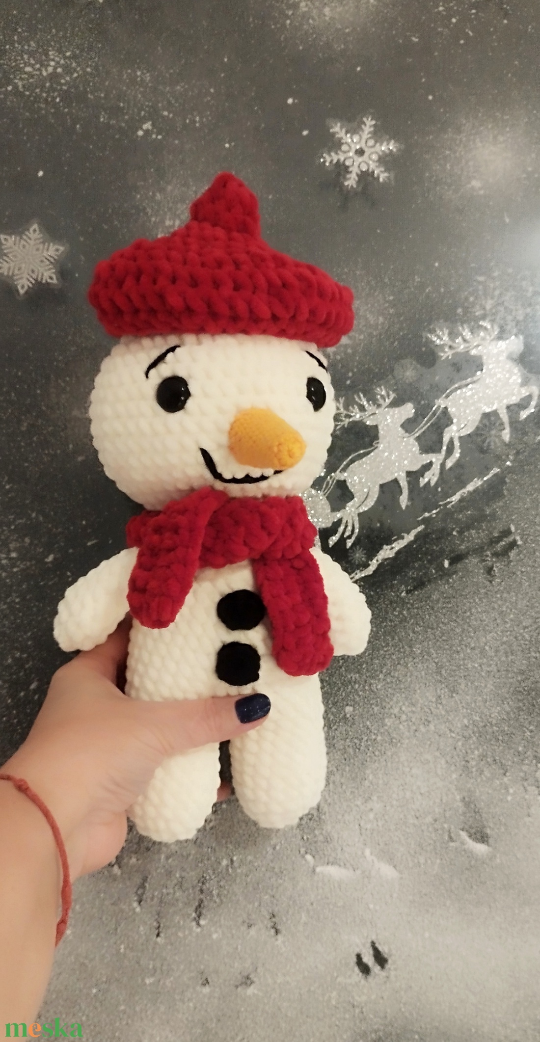 Hóember - horgolt  - játék & sport - plüssállat & játékfigura - más figura - Meska.hu