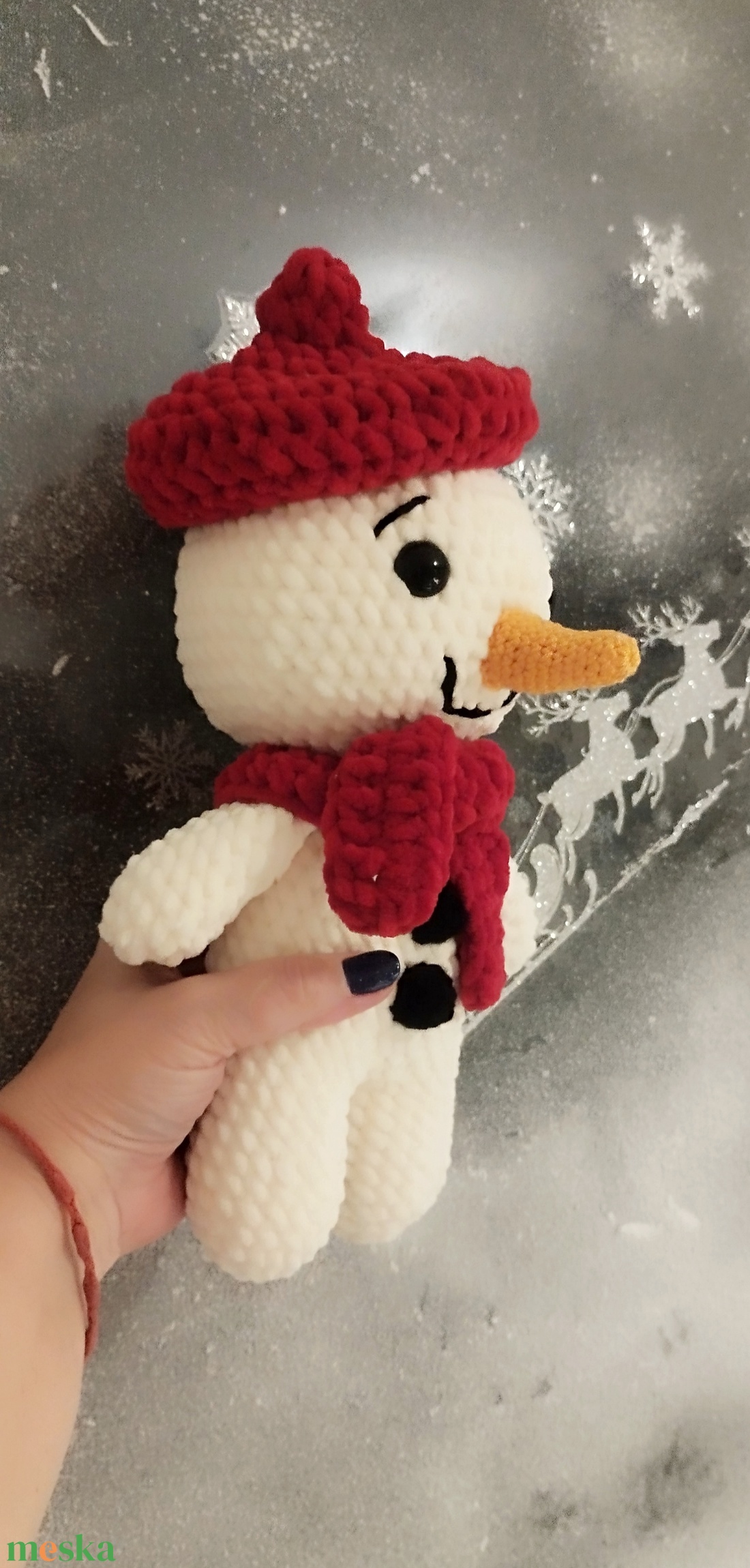 Hóember - horgolt  - játék & sport - plüssállat & játékfigura - más figura - Meska.hu