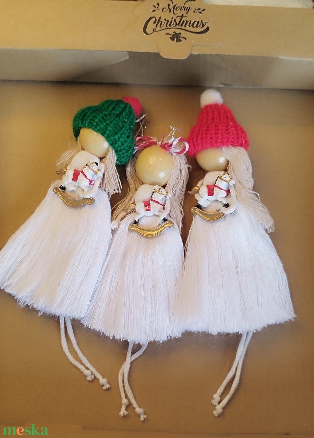 Manólány karácsonyfadíszek - karácsony - karácsonyi lakásdekoráció - karácsonyfadíszek - Meska.hu