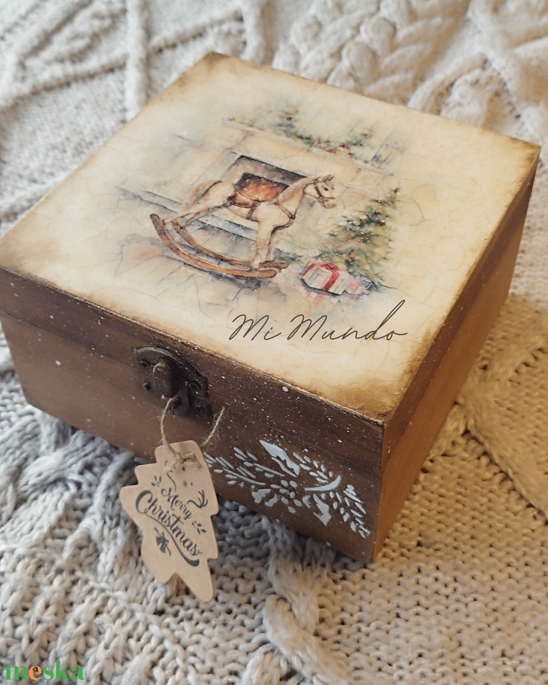 Karácsonyi kincses doboz  - otthon & életmód - konyhafelszerelés, tálalás - konyhai tárolás - tea & kávé tárolás - Meska.hu