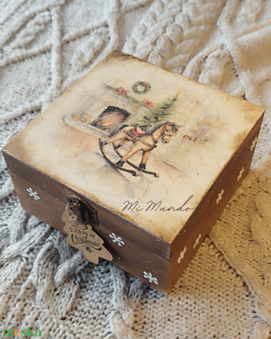 Karácsonyi kincses doboz  - otthon & életmód - konyhafelszerelés, tálalás - konyhai tárolás - tea & kávé tárolás - Meska.hu