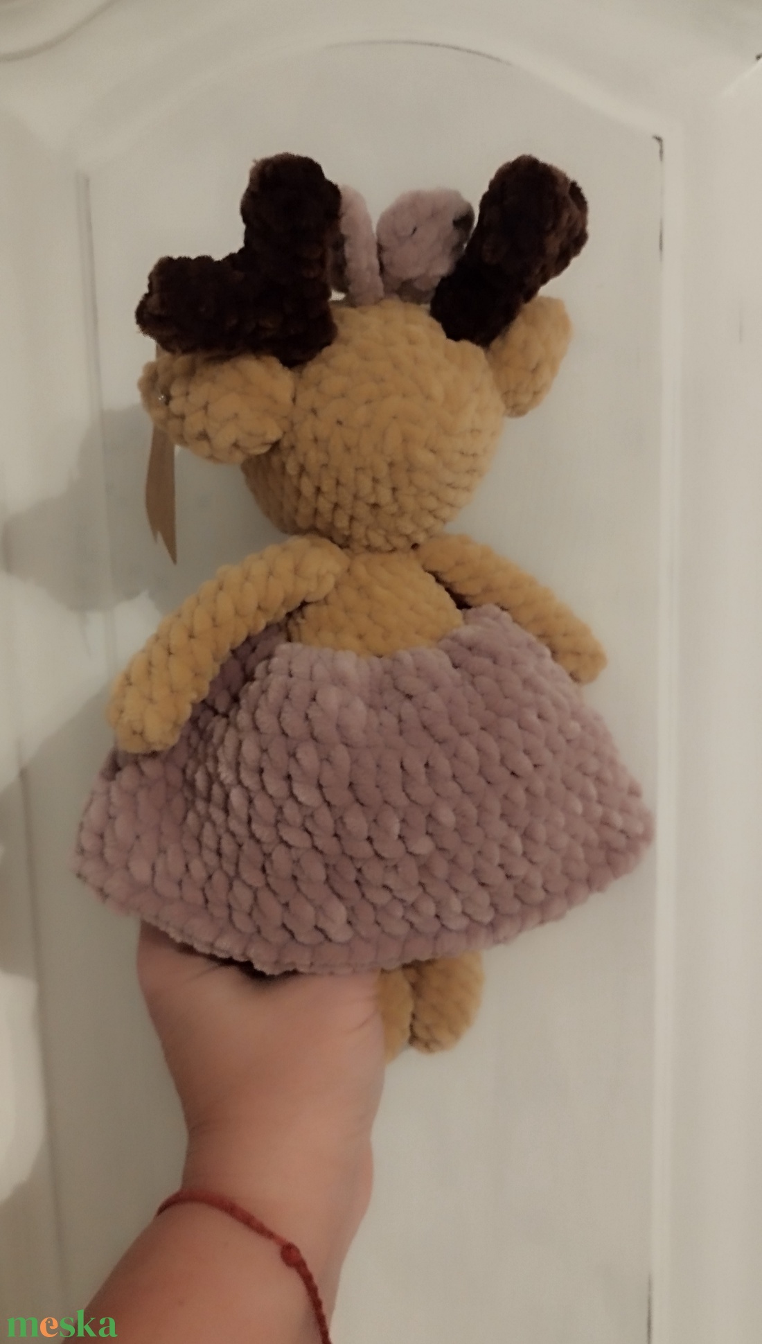 Rénszarvas lány - horgolt  - karácsony - karácsonyi lakásdekoráció - karácsonyi manók, figurák - Meska.hu