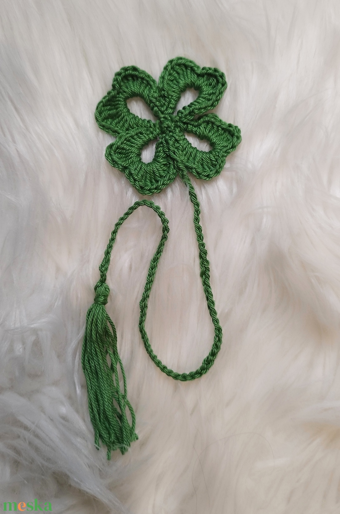 Négylevelű lóhere könyvjelző  - könyv & zene - könyvjelző - Meska.hu