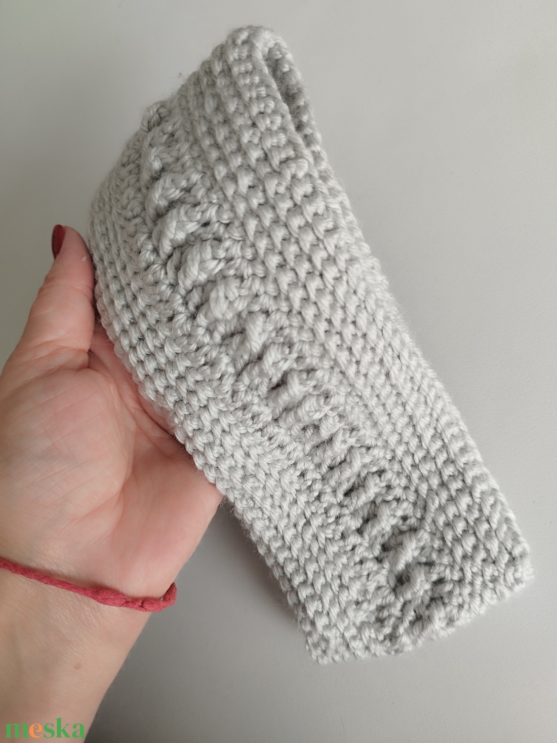 Kötött fülvédő pánt/hajpánt - ruha & divat - sál, sapka, kendő - fejpánt - Meska.hu