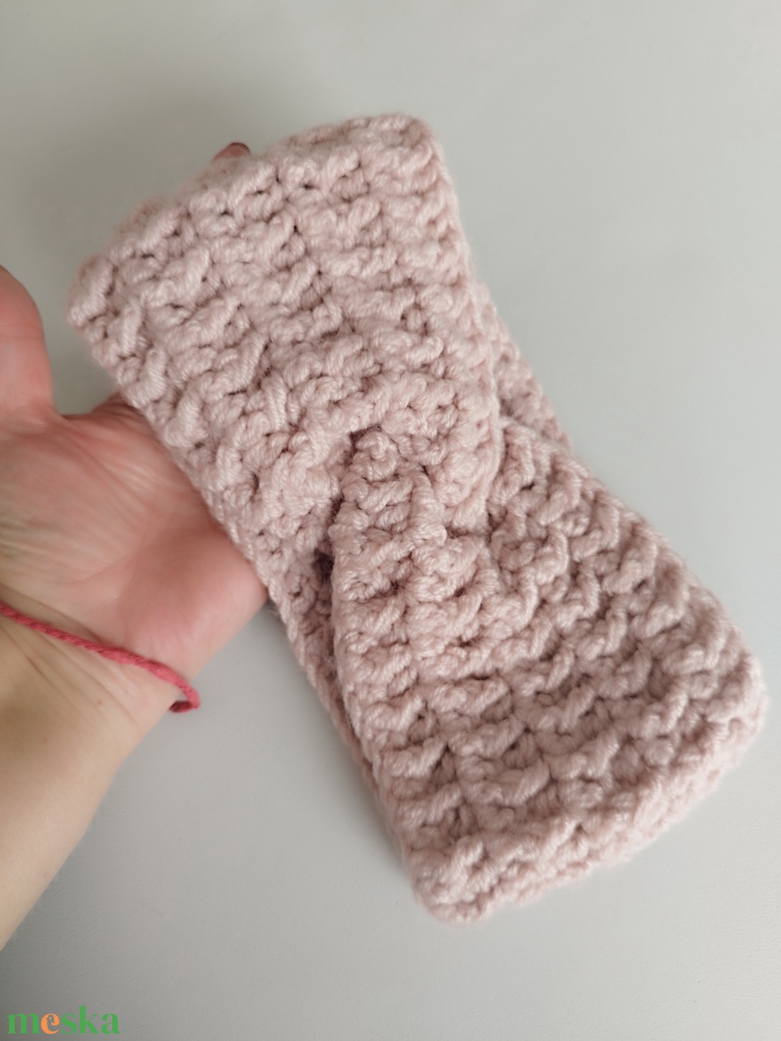 Horgolt fülvédő pánt/hajpánt - ruha & divat - sál, sapka, kendő - fejpánt - Meska.hu