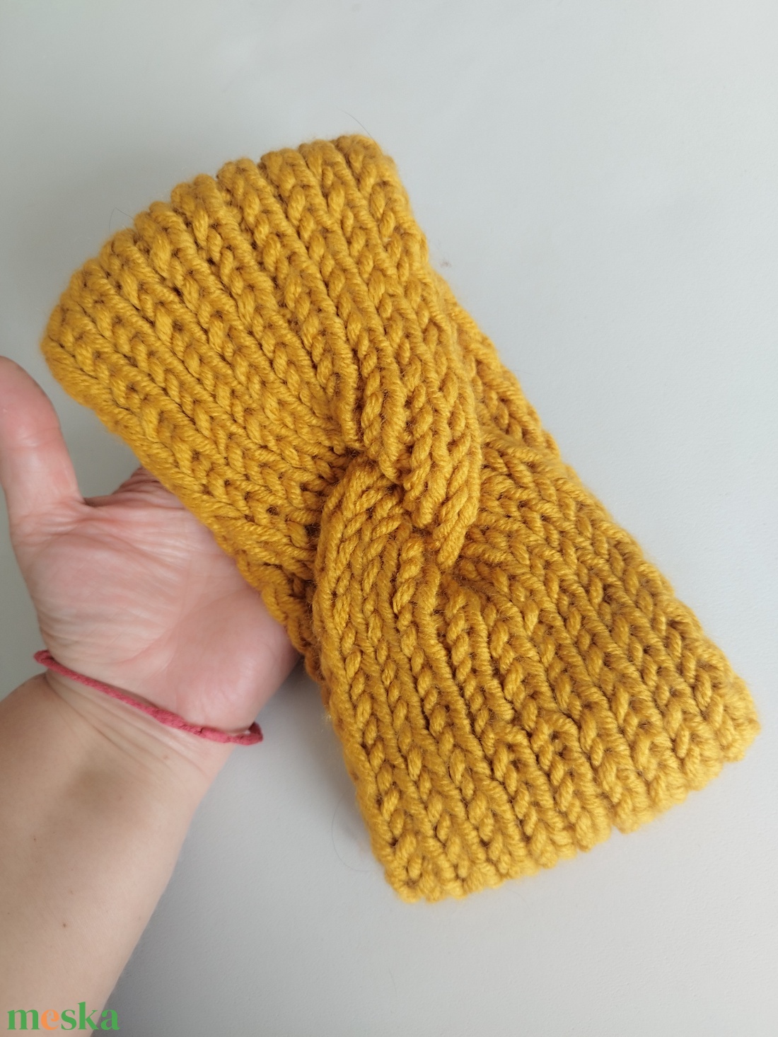 Kötött fülvédő pánt/hajpánt - ruha & divat - sál, sapka, kendő - fejpánt - Meska.hu