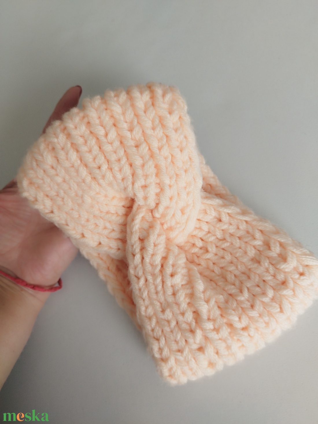 Kötött fülvédő pánt/hajpánt - ruha & divat - sál, sapka, kendő - fejpánt - Meska.hu