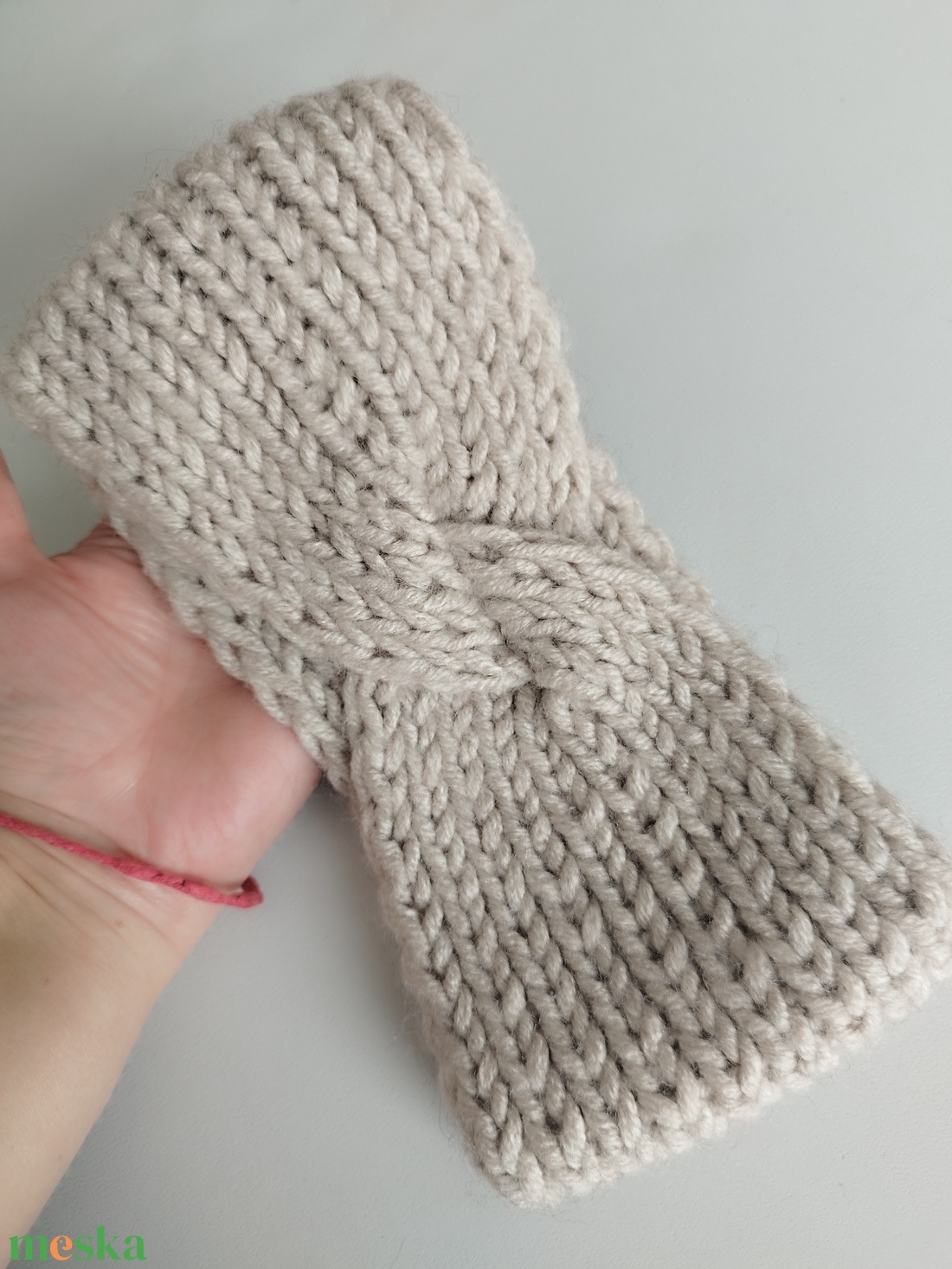 Kötött fülvédő pánt/hajpánt - ruha & divat - sál, sapka, kendő - fejpánt - Meska.hu