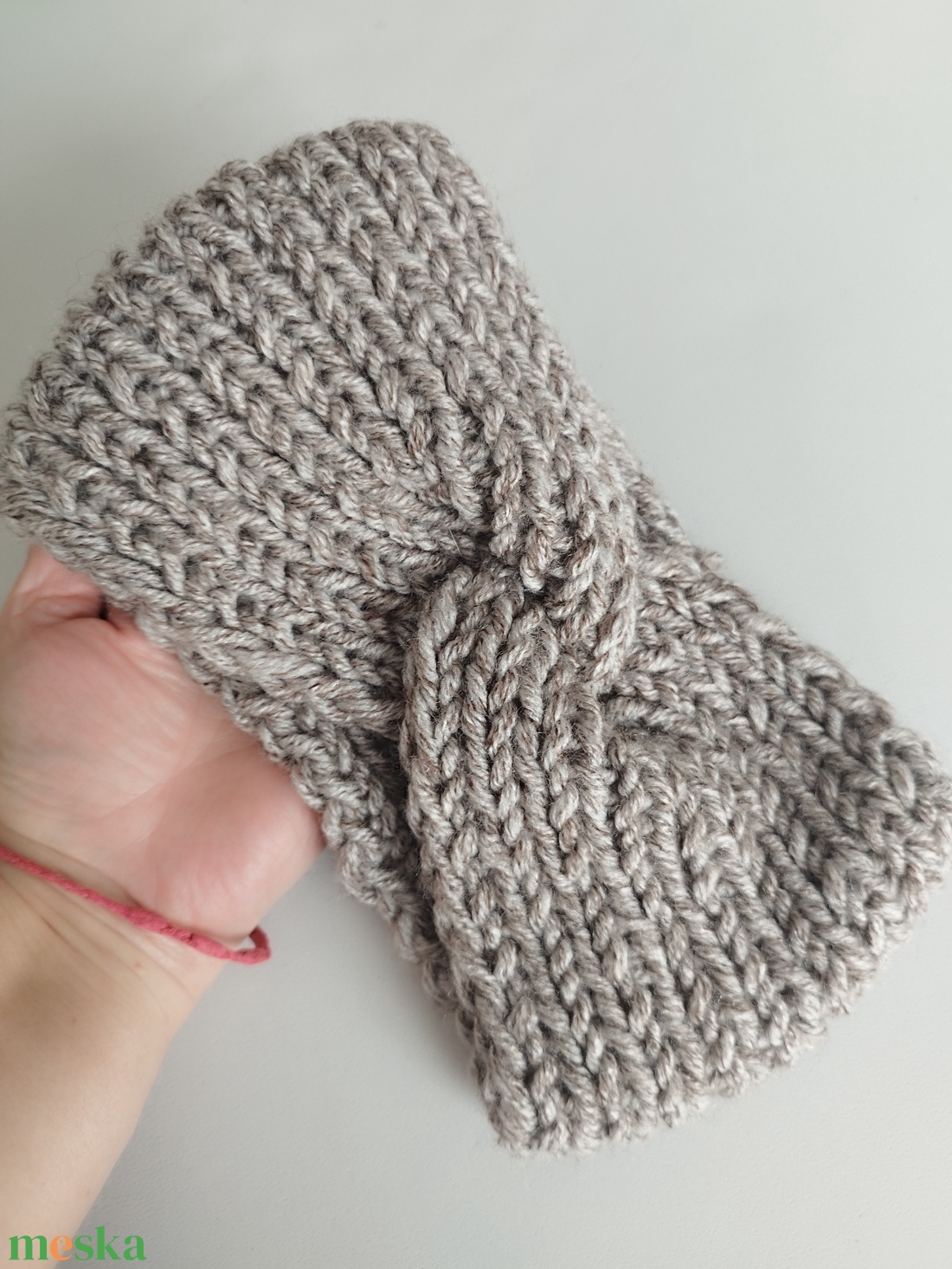 Kötött fülvédő pánt/hajpánt - ruha & divat - sál, sapka, kendő - fejpánt - Meska.hu