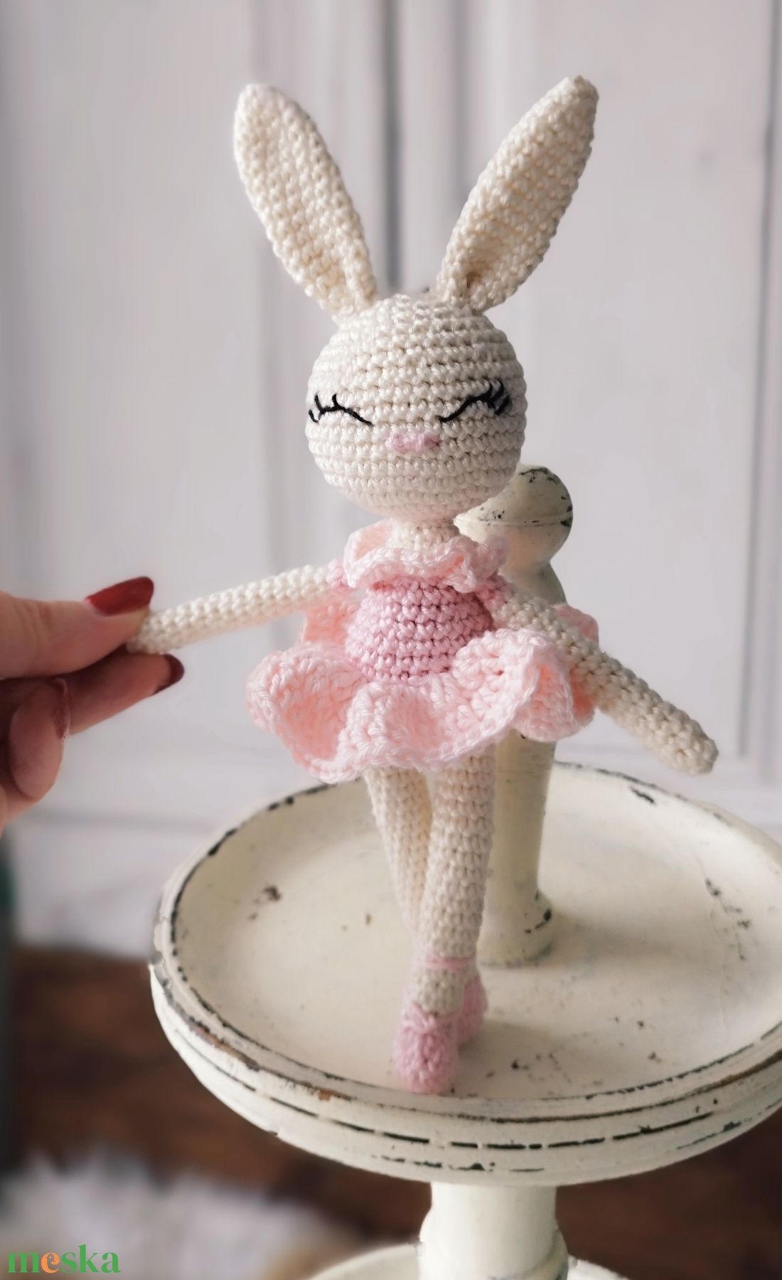 Balerina nyuszi - horgolt - játék & sport - plüssállat & játékfigura - nyuszi - Meska.hu