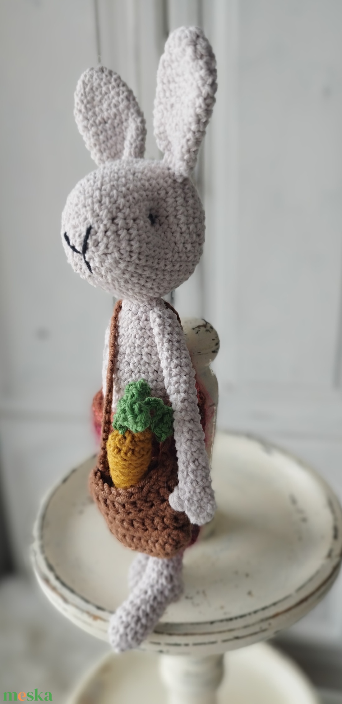 Vándornyúl - horgolt nyuszi  - játék & sport - plüssállat & játékfigura - nyuszi - Meska.hu