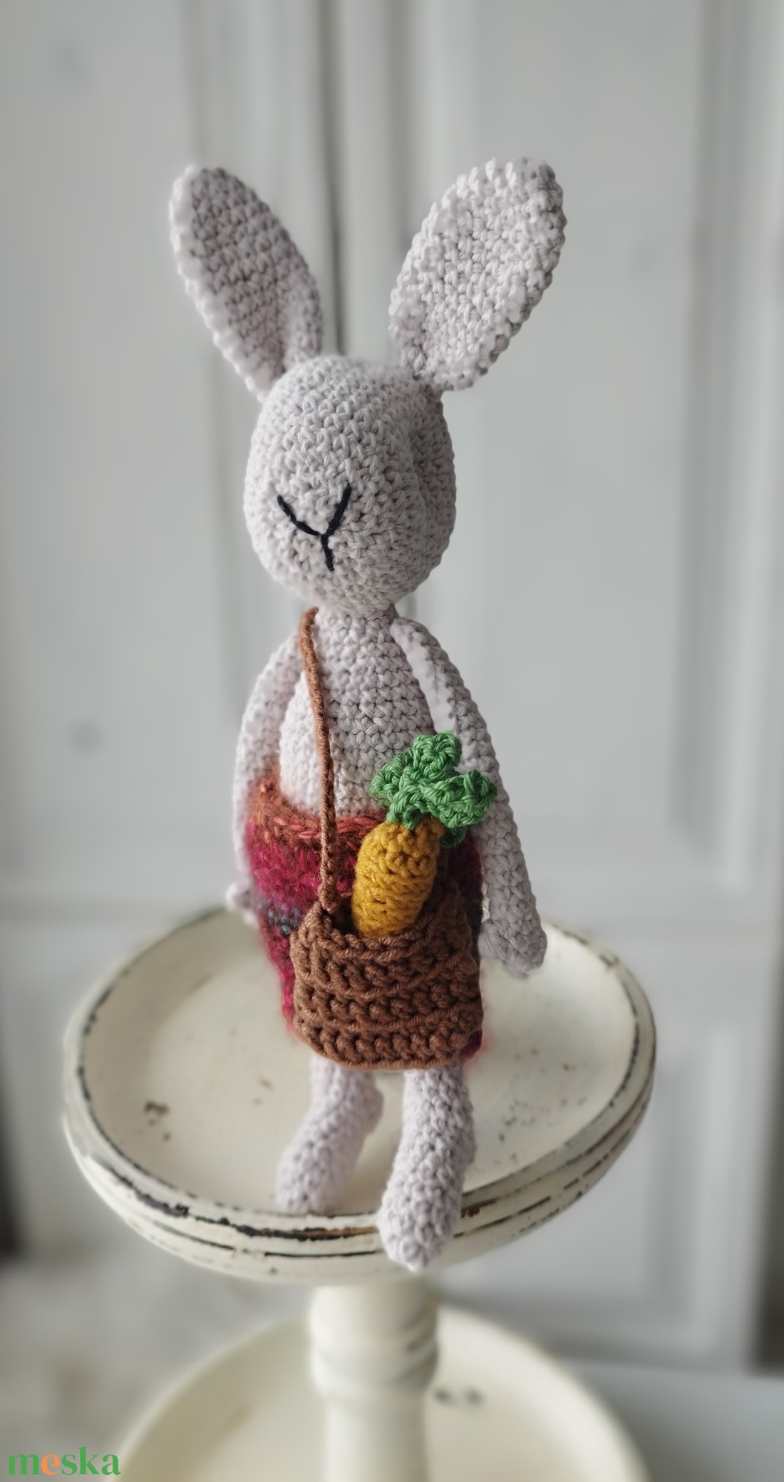 Vándornyúl - horgolt nyuszi  - játék & sport - plüssállat & játékfigura - nyuszi - Meska.hu