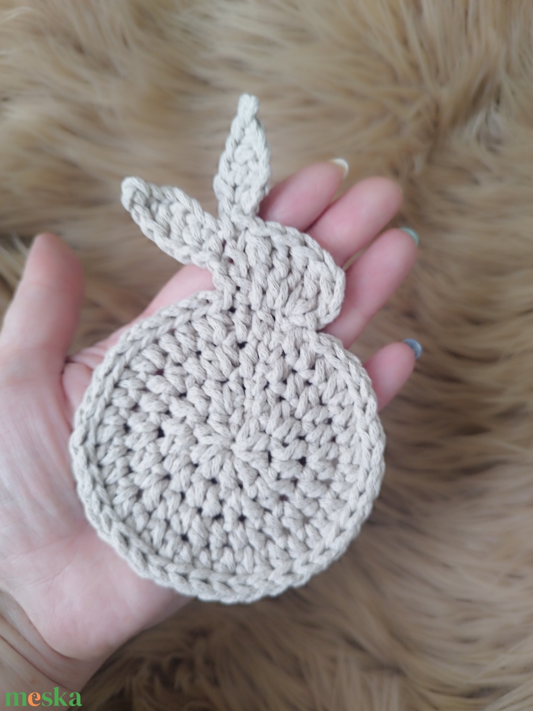 Nyuszi poháralátét -Húsvéti dekoráció  - otthon & életmód - konyhafelszerelés, tálalás - sütés, főzés - edényalátét - Meska.hu