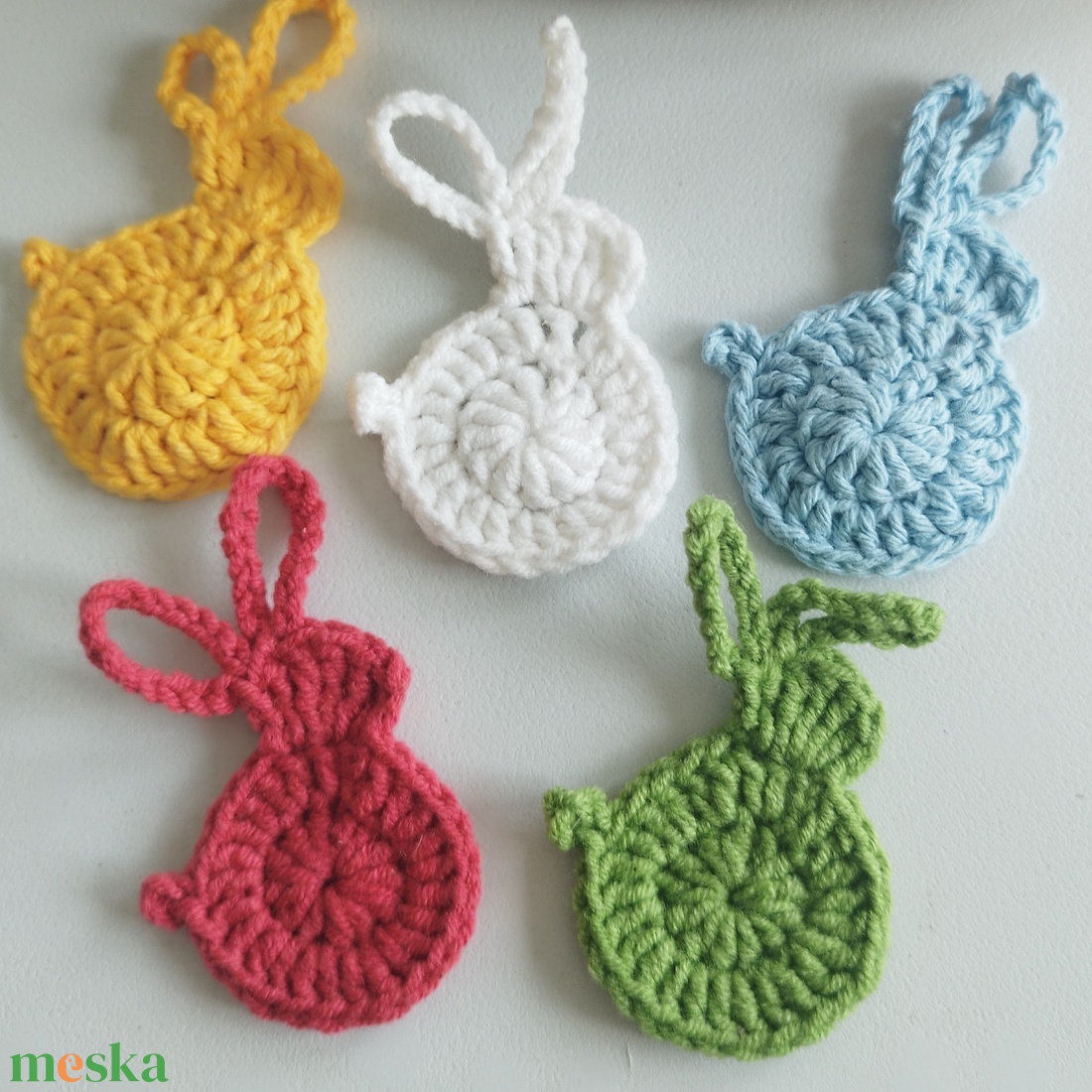 Nyuszi díszek tojásfára - ünnepi díszek, dekorációk - húsvéti díszek és dekorációk - húsvéti tojásfadíszek - Meska.hu