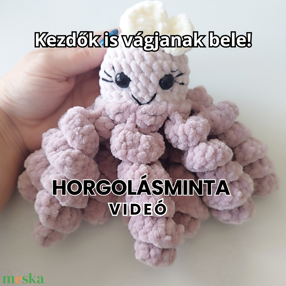 Polip horgolásminta videó  - diy (csináld magad) - szabásminta, útmutató - horgolási minta - Meska.hu