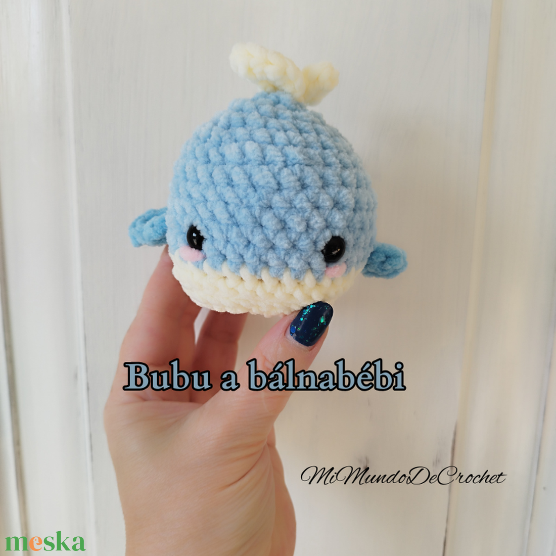 Horgolt plüss bálnabébi - játék & sport - plüssállat & játékfigura - nyuszi - Meska.hu