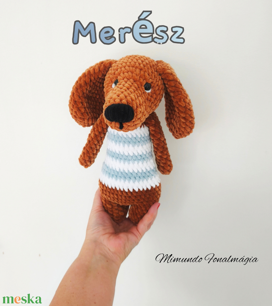 Merész a lázadó tacskó - horgolt tacskó  - játék & sport - plüssállat & játékfigura - kutya - Meska.hu