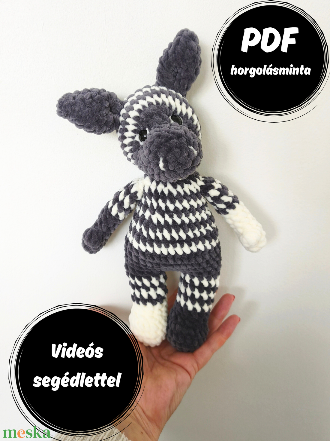 PDF horgolásminta VIDEÓ segédlettel  - diy (csináld magad) - szabásminta, útmutató - horgolási minta - Meska.hu