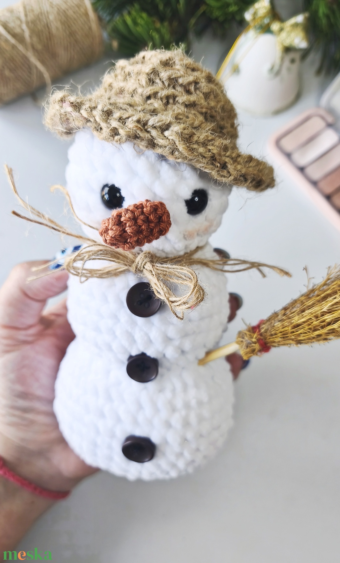 Hóember horgolásminta  - diy (csináld magad) - szabásminta, útmutató - horgolási minta - Meska.hu