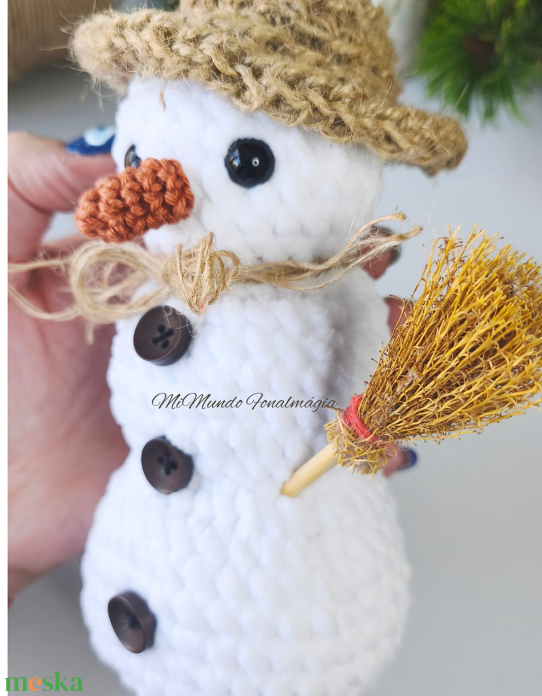 Hóember horgolásminta  - diy (csináld magad) - szabásminta, útmutató - horgolási minta - Meska.hu