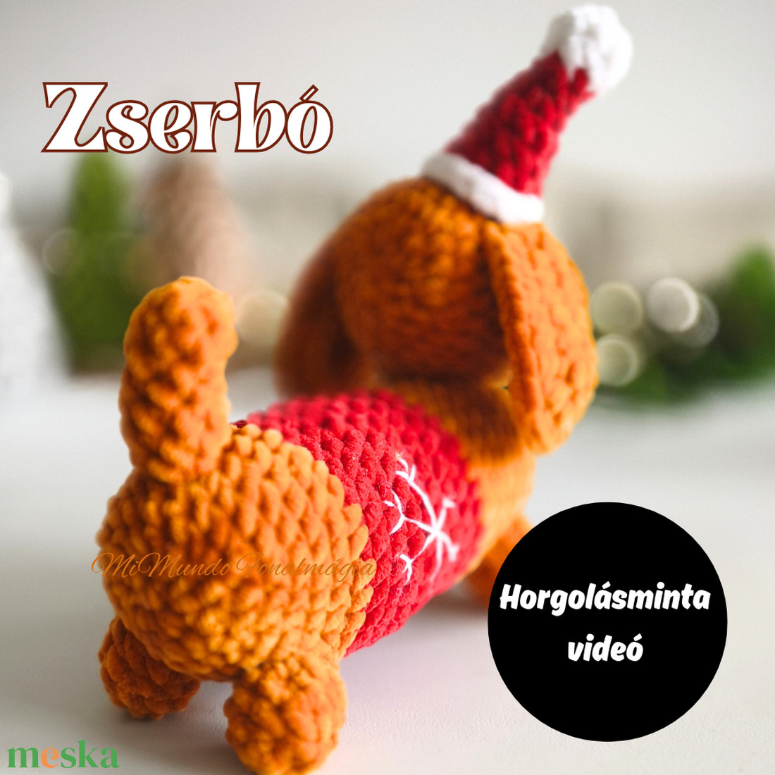 Tacskó horgolásminta  - diy (csináld magad) - szabásminta, útmutató - horgolási minta - Meska.hu