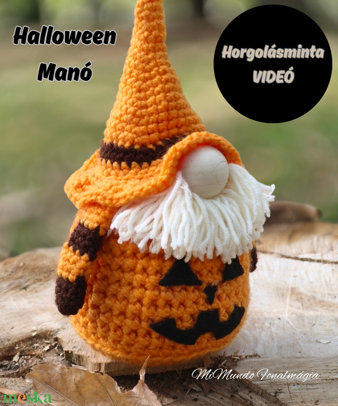 Halloween Manó horgolásminta videó  - diy (csináld magad) - szabásminta, útmutató - horgolási minta - Meska.hu