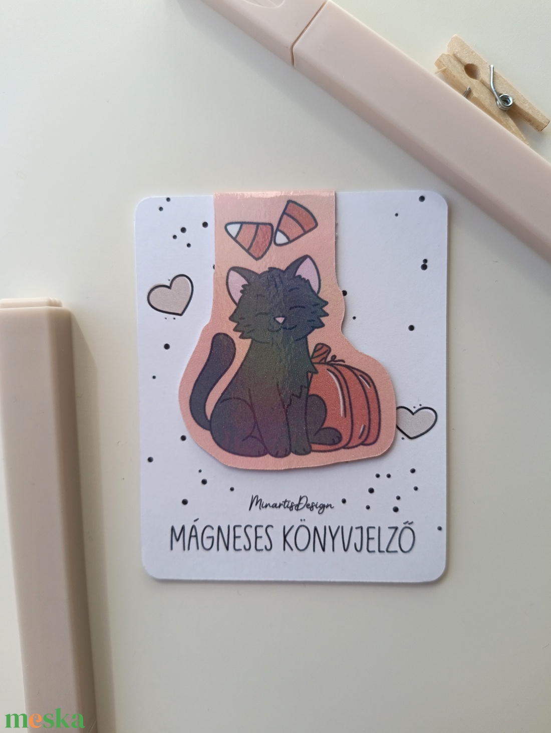 Mágneses könyvjelző - halloweeni cicás tökös - könyv & zene - könyvjelző - Meska.hu Mágneses könyvjelző - halloweeni cicás tökös - könyv & zene - könyvjelző - Meska.hu