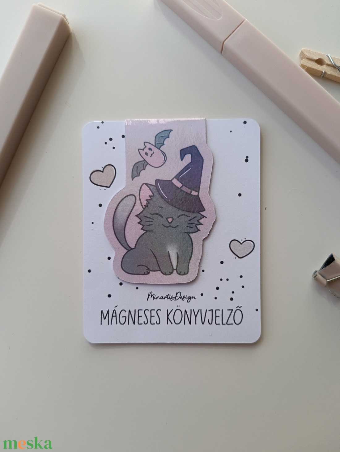 Mágneses könyvjelző - halloweeni cica boszorkány - könyv & zene - könyvjelző - Meska.hu Mágneses könyvjelző - halloweeni cica boszorkány - könyv & zene - könyvjelző - Meska.hu