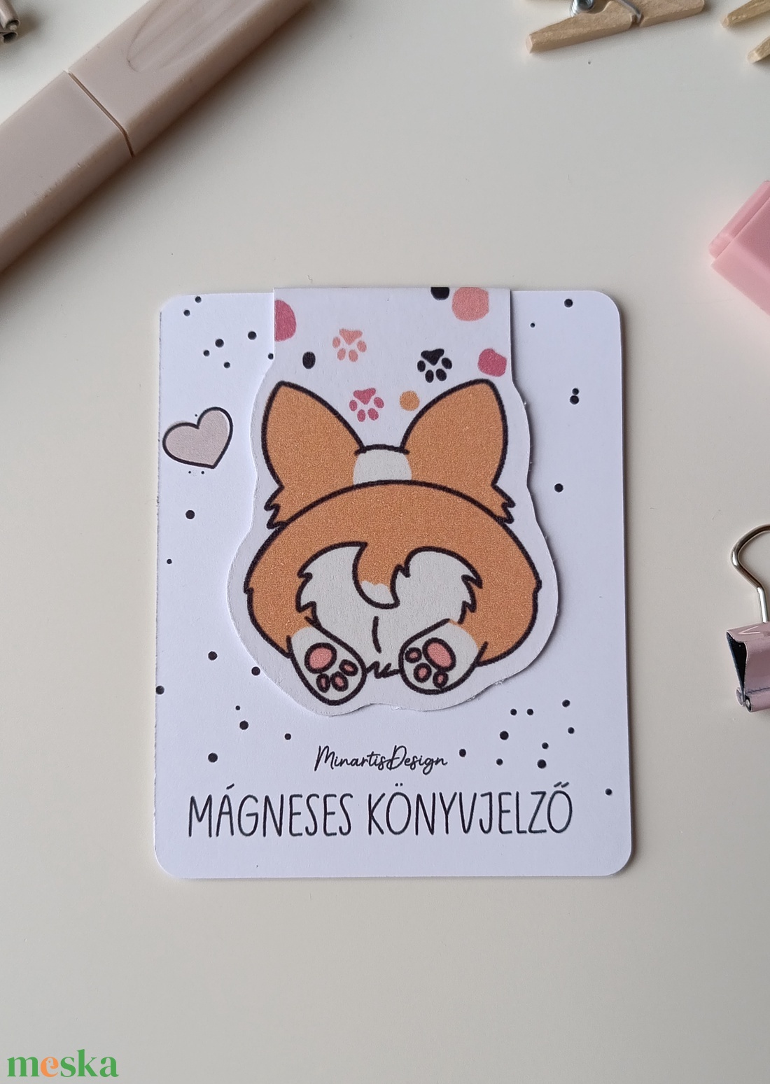mágneses könyvjelző - corgi popó - könyv & zene - könyvjelző - Meska.hu mágneses könyvjelző - corgi popó - könyv & zene - könyvjelző - Meska.hu