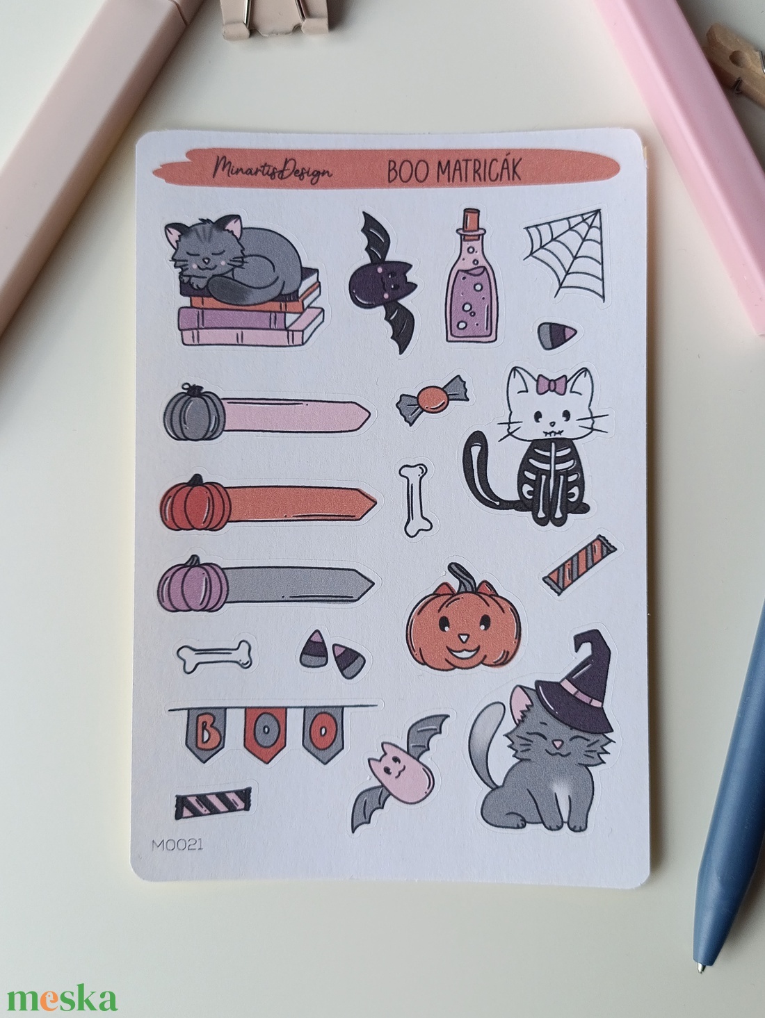 Matricaív - halloween cica boszorkányos - otthon & életmód - papír, írószer - matrica, matrica csomag - Meska.hu Matricaív - halloween cica boszorkányos - otthon & életmód - papír, írószer - matrica, matrica csomag - Meska.hu