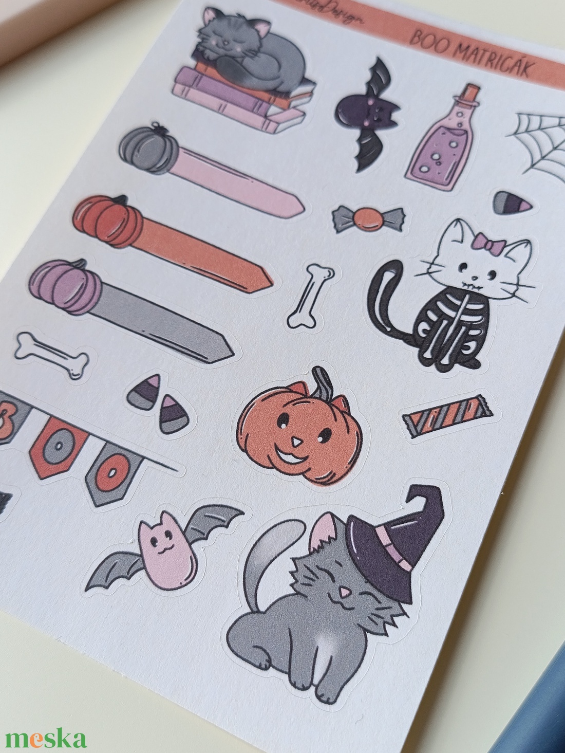 Matricaív - halloween cica boszorkányos - otthon & életmód - papír, írószer - matrica, matrica csomag - Meska.hu Matricaív - halloween cica boszorkányos - otthon & életmód - papír, írószer - matrica, matrica csomag - Meska.hu