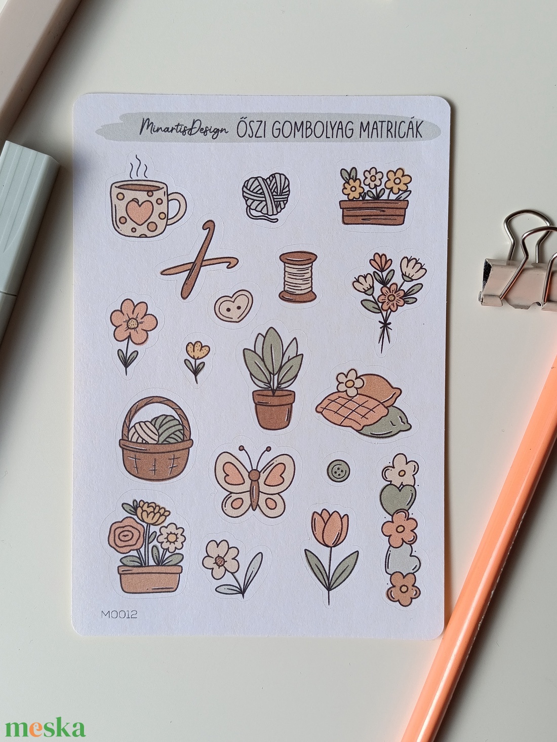 Matricaív - őszi hangulat - otthon & életmód - papír, írószer - matrica, matrica csomag - Meska.hu