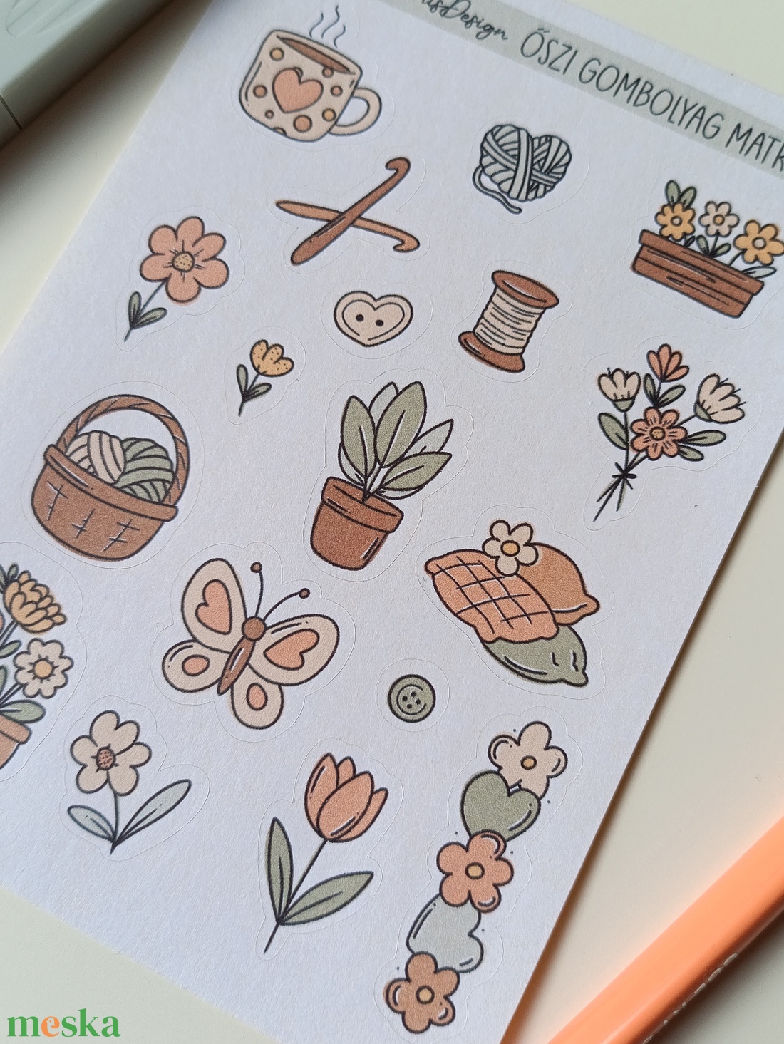 Matricaív - őszi hangulat - otthon & életmód - papír, írószer - matrica, matrica csomag - Meska.hu